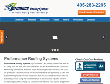 Tablet Screenshot of proformanceroofing.com